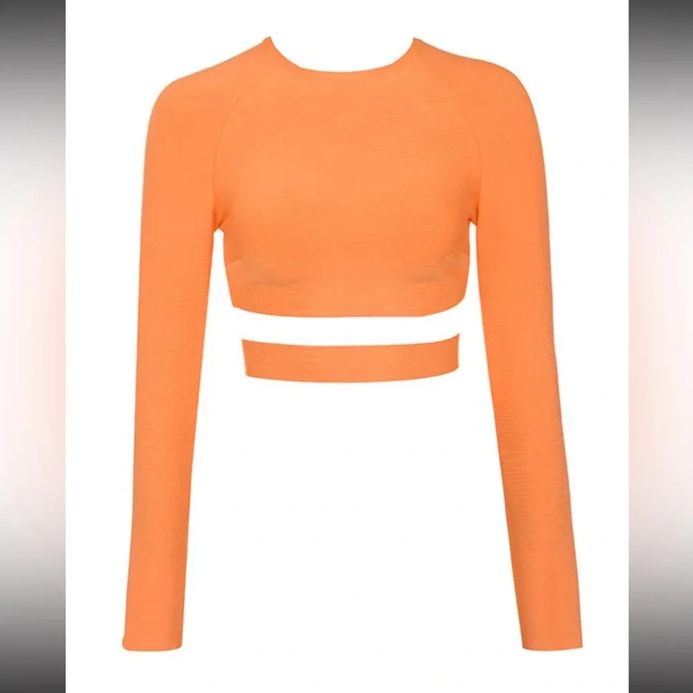 House Of CB, 'Talika' Orange Cutout Bandage Crop Top NWOT